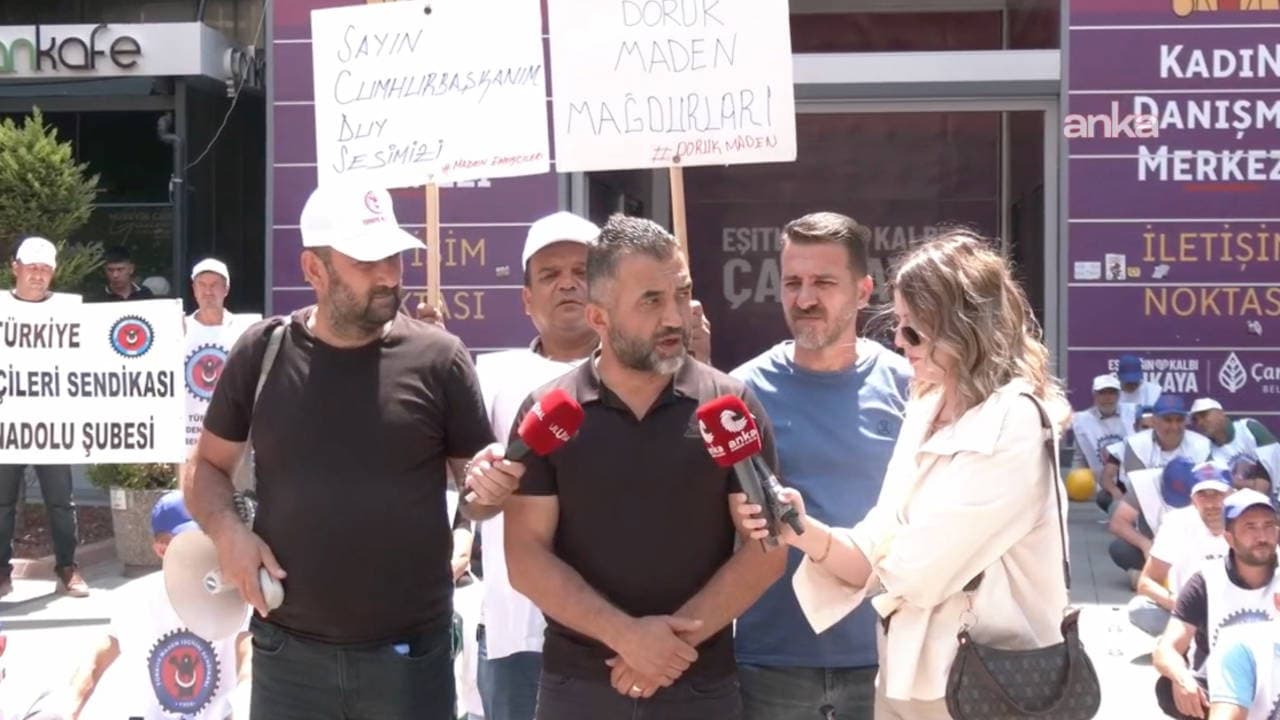 Doruk Madencilik işçilerinden Kızılay'da ödeme eylemi: '5 ay daha bekleyemeyiz'