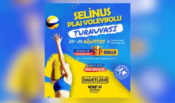 Antalya Gazipaşa'da geleneksel plaj voleybolu şöleni başlıyor