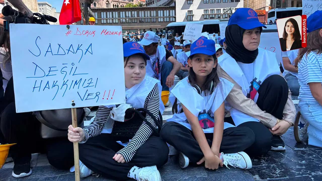 Doruk Madencilik işçileri Ankara'daki eylemlerini sürdürüyor: 'Adalet yalnızca zengine çalışıyor'
