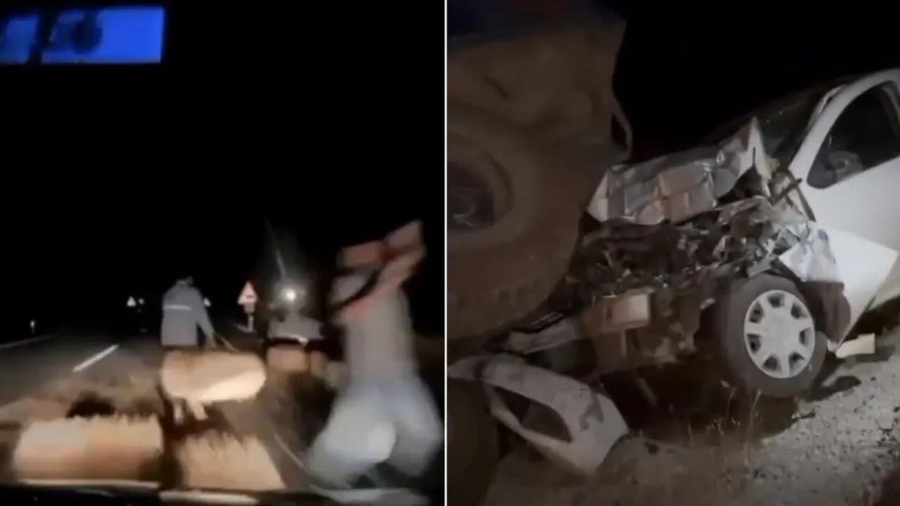 Tokat'ta zincirleme kaza: Kazayı uyarmaya çalışan traktör sürücüsüne başka araç çarptı