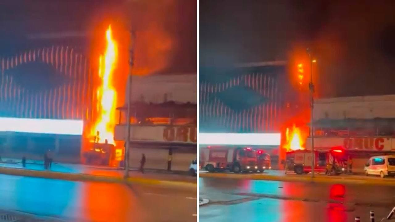 Sultanbeyli'deki AVM'de çıkan yangın korkuttu