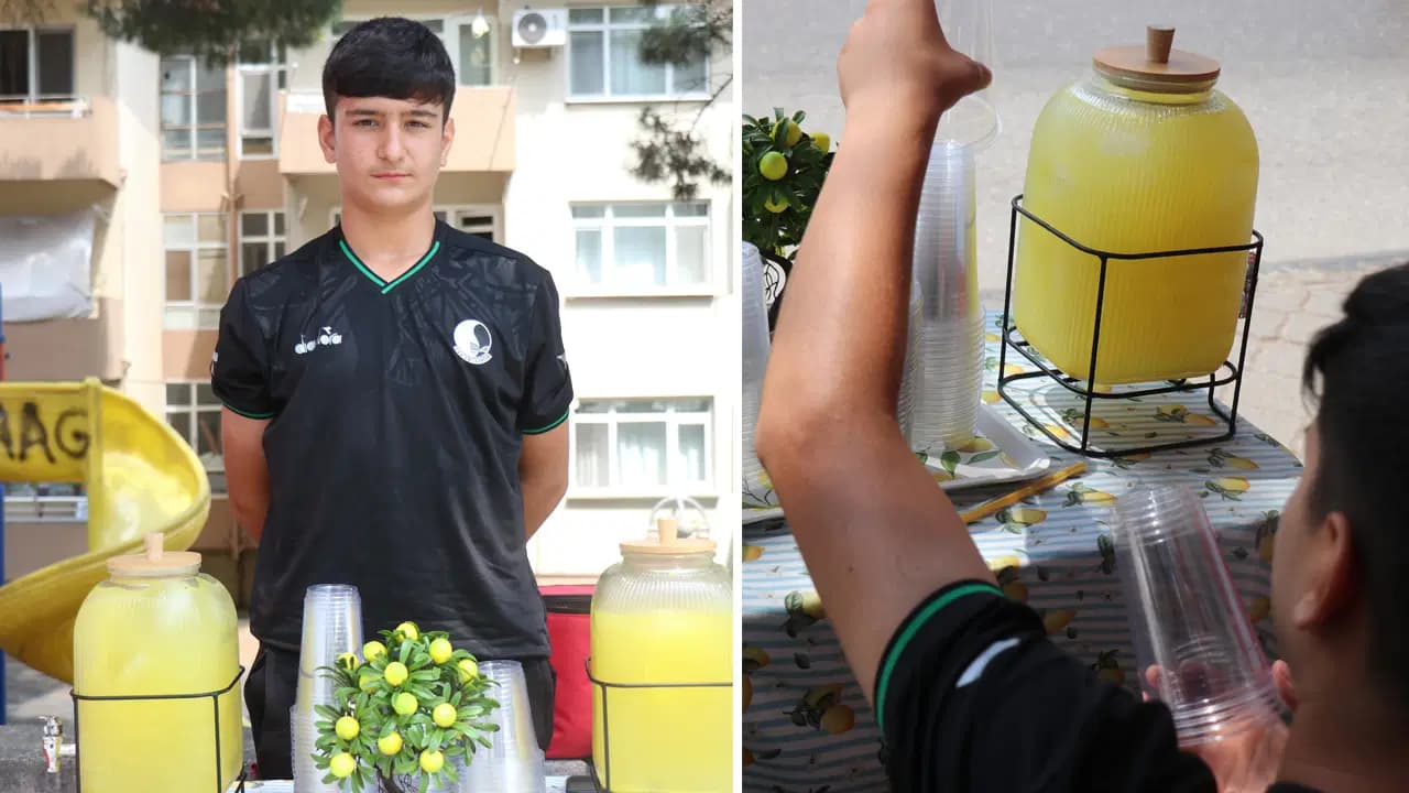 Sakaryalı 14 yaşındaki girişimci, limonata satarak asgari ücretin 3 katını kazandı