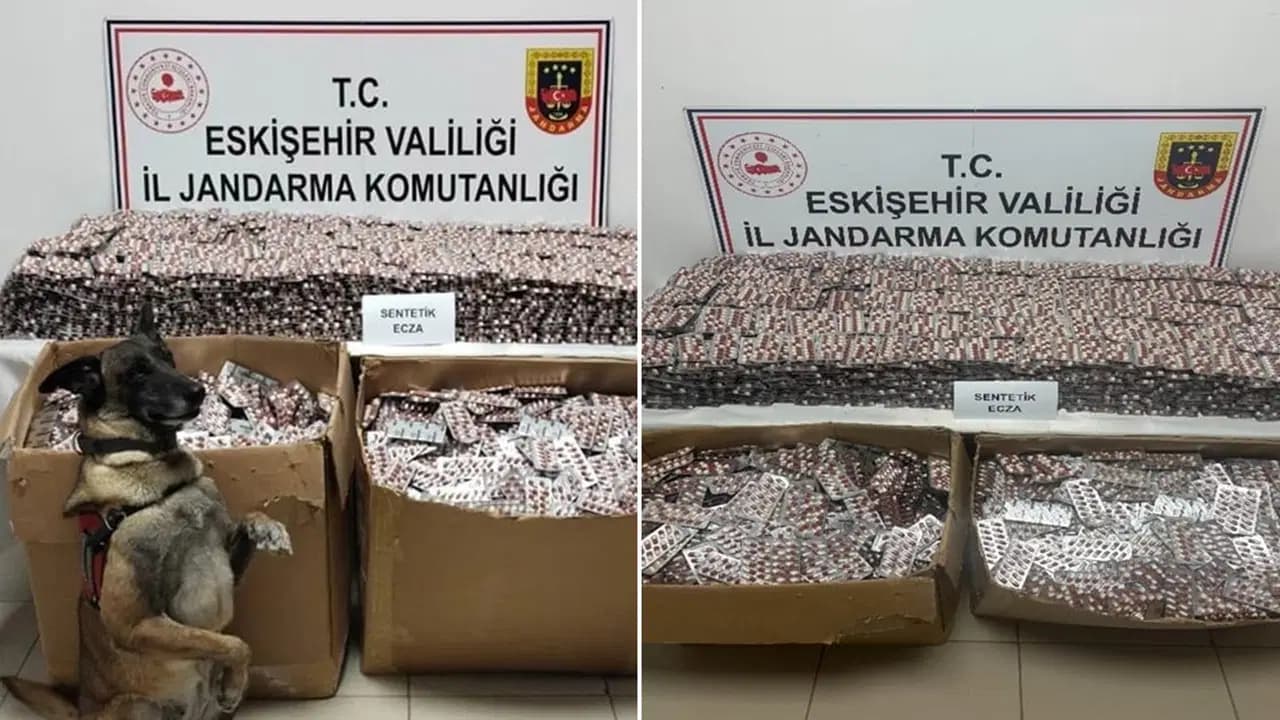Eskişehir'de jandarma operasyonunda 84 bini aşkın sentetik hap ele geçirildi