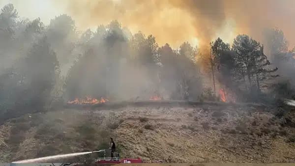 Bolu'da orman yangını: 94 personel ve 3 helikopterle müdahale devam ediyor