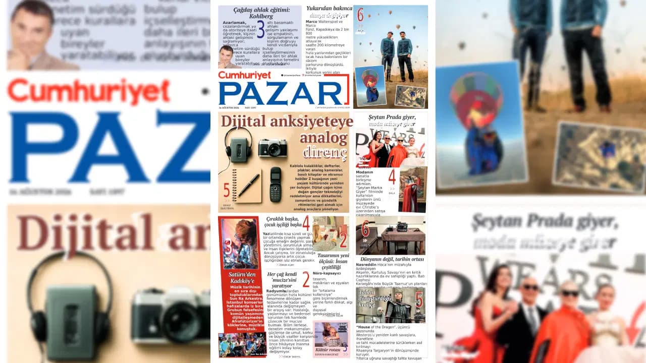 Cumhuriyet Pazar'ın 1897. sayısı okurlarıyla buluştu: İşte bu hafta öne çıkanlar