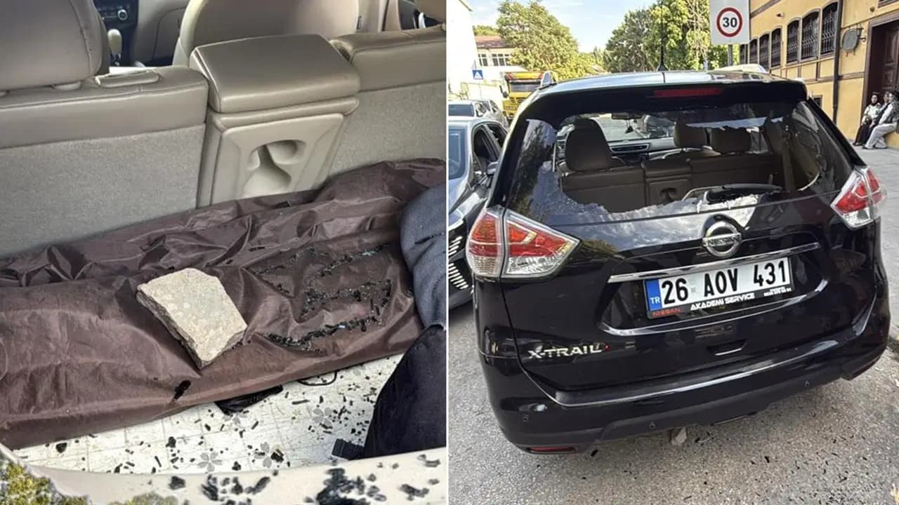 Eskişehir'de trafikte taşlı dehşet: Anne ve çocuğun yaşadığı korku kameralara yansıdı